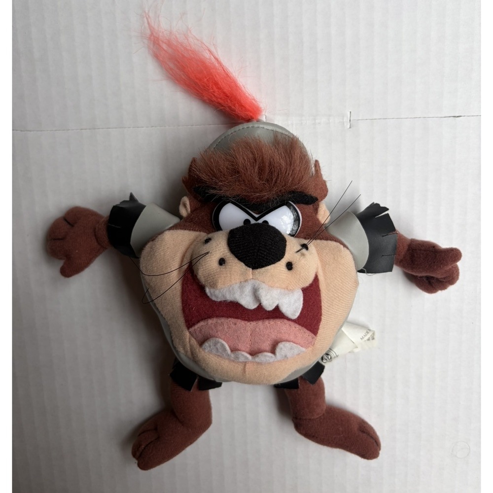 Vintage Tazmanian Devil TAZ Knight Looney Tunes Stuffed Animal Plush 1997